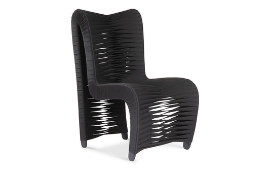 Seat Belt Dining Chair, High Back Black