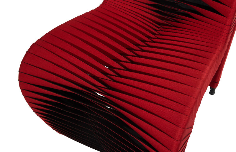 Seat Belt Dining Chair, Red/ Black