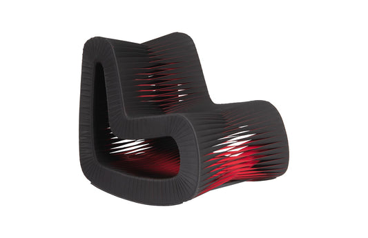 Seat Belt Rocking Chair, Black/Red