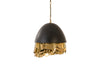 Ruffle Chandelier, Black/Brass