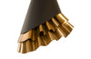 Ruffle Pendant Lamp, Black/Brass