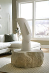 Cycladic Head, Sculpture, Classic, White Stone