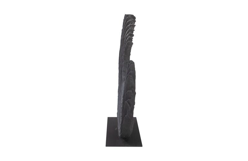 Swoop Tabletop Sculpture, Black Wood, Large