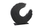 Swoop Tabletop Sculpture, Black Wood, Large