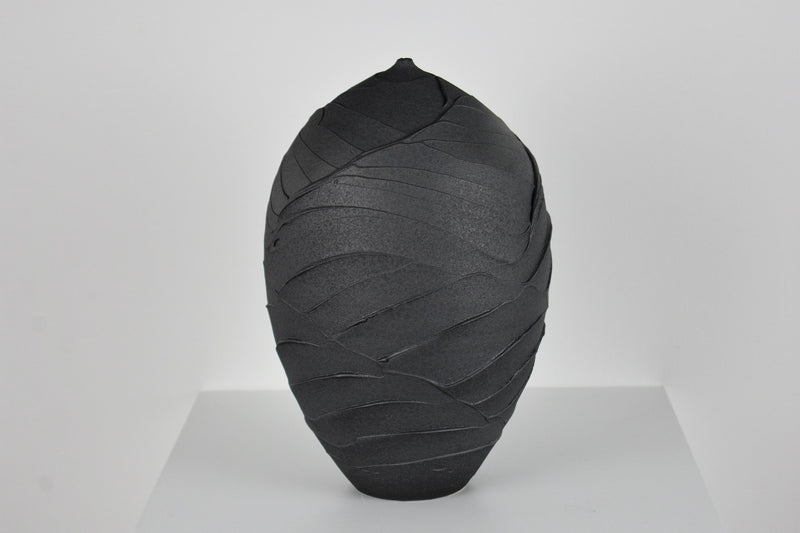Black Topography Vase by Nicholas Bernard